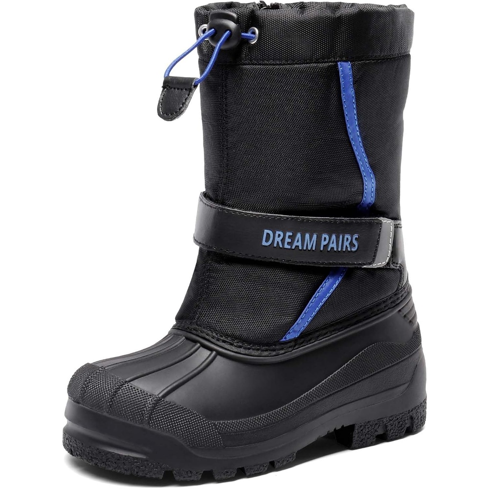 image:imageDREAM PAIRS Boys amp Girls Mid Calf WaterResistant Winter Snow Boots for ToddlerLittleBig KidBlackRoyal