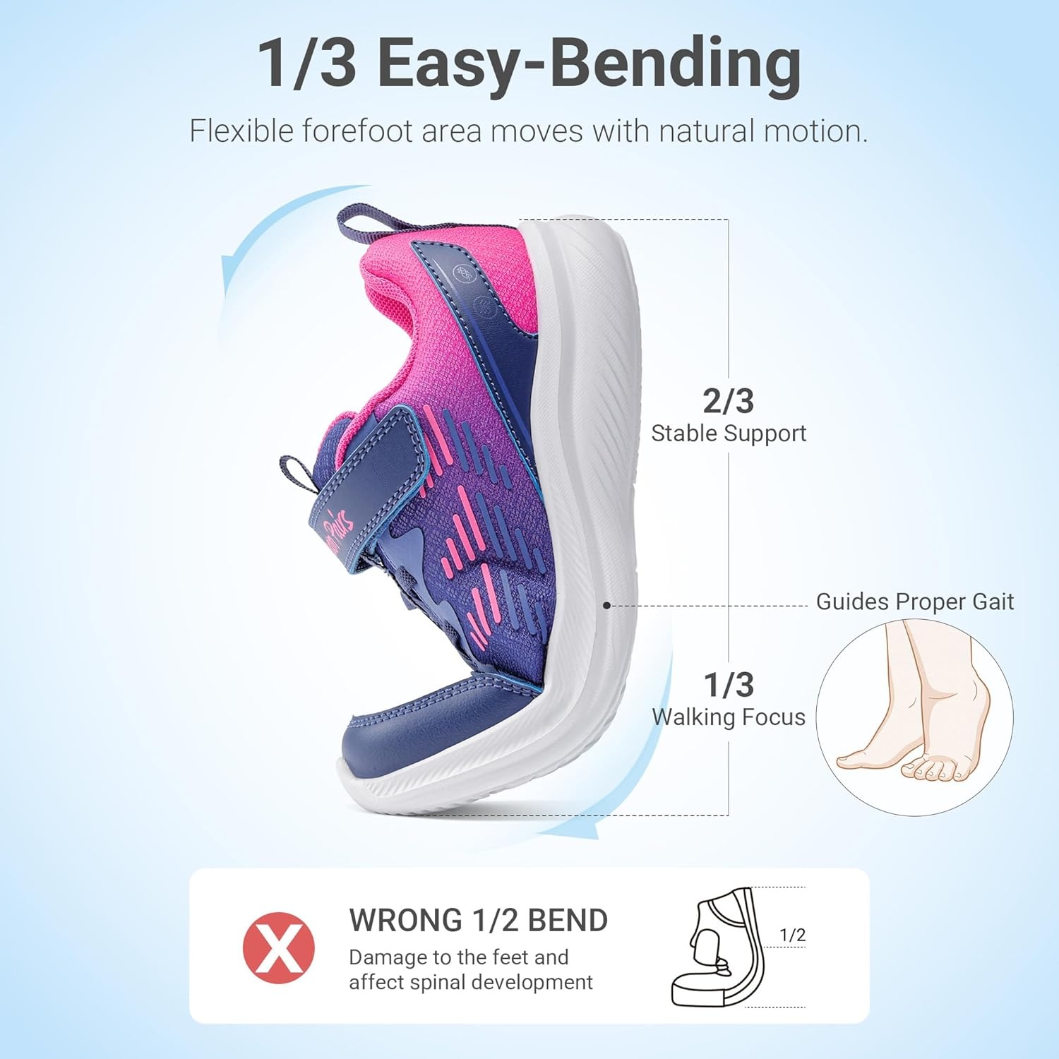 image:imageDREAM PAIRS Boys Girls Shoes Kids Tennis Running Gym Athletic Sneakers Breathable Lightweight for Little Big KidDark PurpleHot Pink