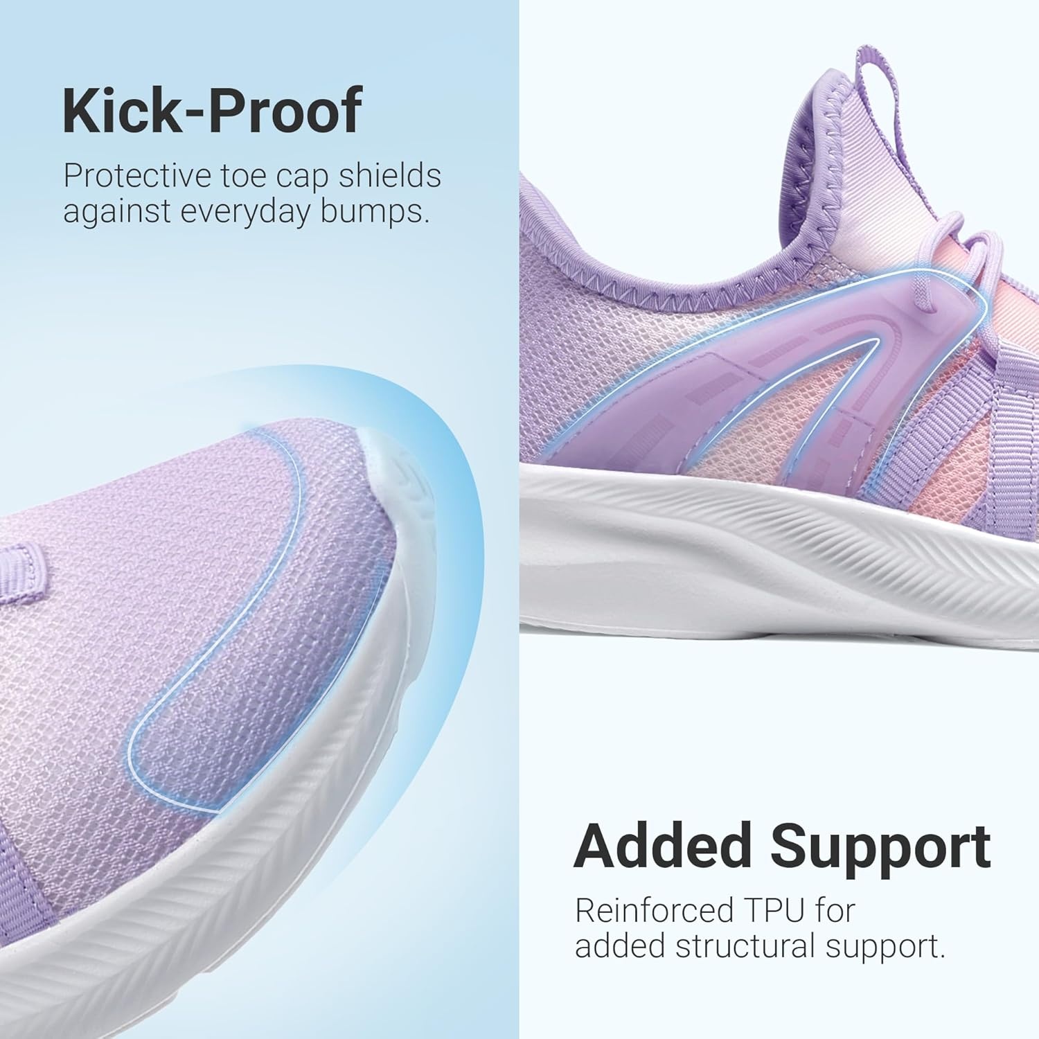 image:imageDREAM PAIRS Boys Girls Slip on Sneakers Kids Tennis Athletic Running Walking Breathable Lightweight School Gym ShoesPurplePink