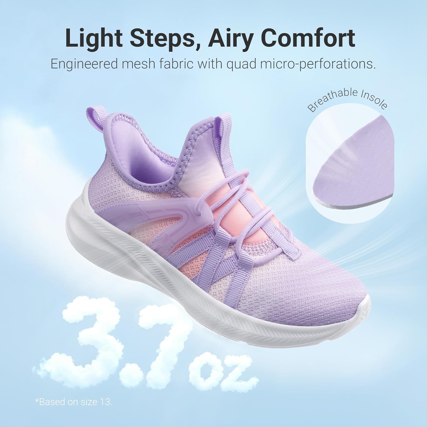 image:imageDREAM PAIRS Boys Girls Slip on Sneakers Kids Tennis Athletic Running Walking Breathable Lightweight School Gym ShoesPurplePink