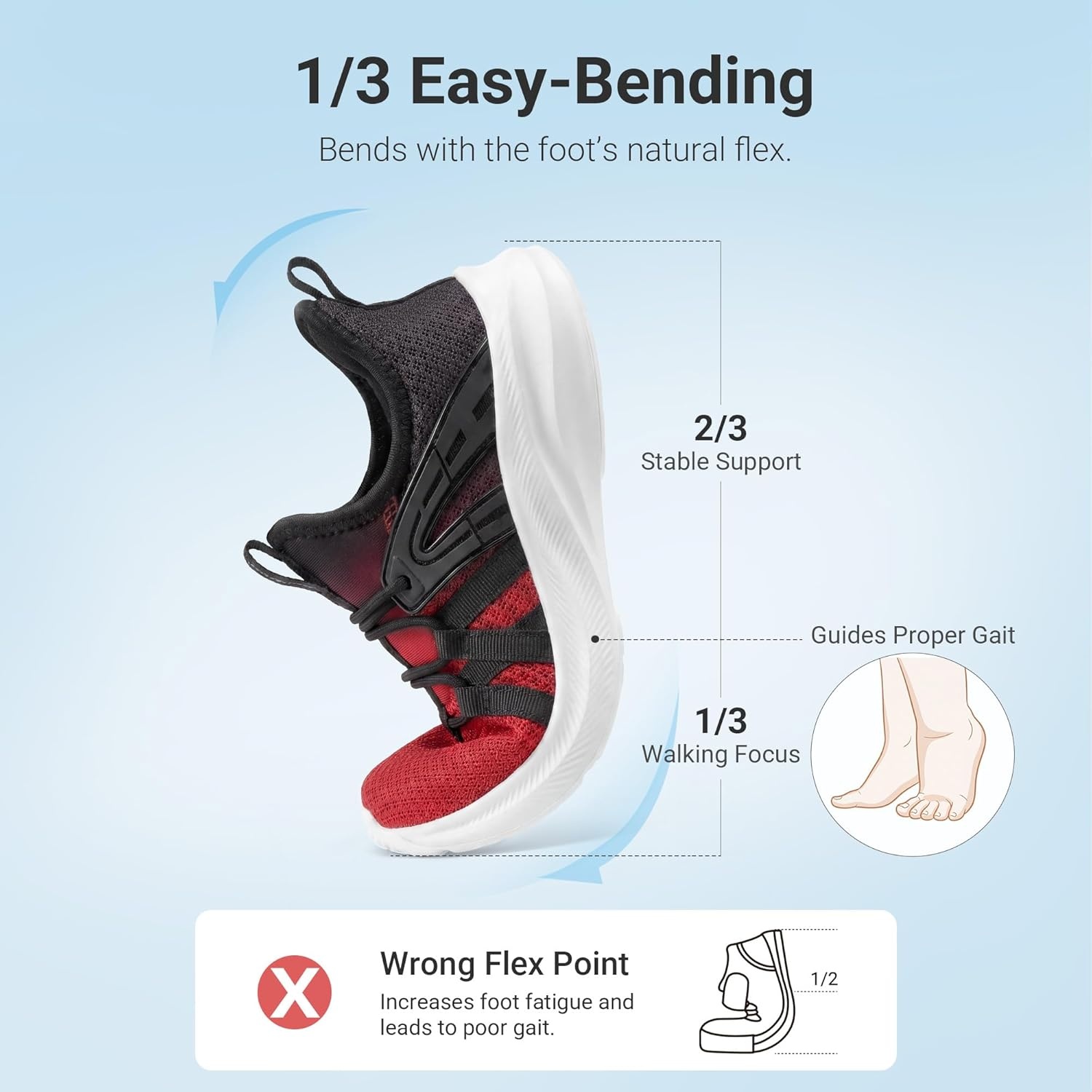 image:imageDREAM PAIRS Boys Girls Slip on Sneakers Kids Tennis Athletic Running Walking Breathable Lightweight School Gym ShoesRedBlack