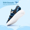DREAM PAIRS Toddler Boys Girls Sport Sandals Cute Breathable Lightweight Outdoor Play Water Casual Closed Toe Hook and Loop for Toddlers/Little/Big Kids(Black)