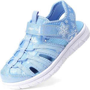 DREAM PAIRS Toddler Boys Girls Sport Sandals Cute Breathable Lightweight Outdoor Play Water Casual Closed Toe Hook and Loop for Toddlers/Little/Big Kids(Light Blue)
