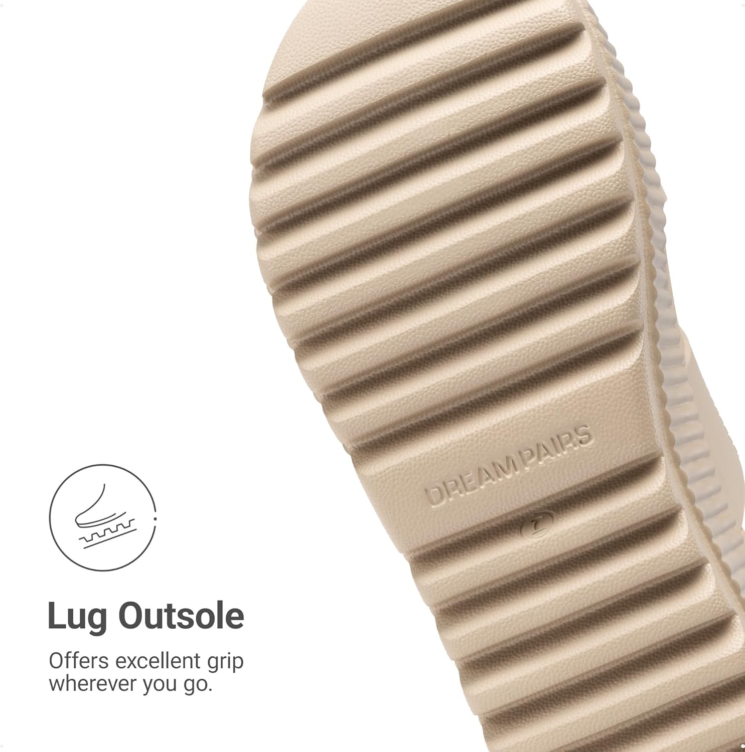 image:imageDREAM PAIRS Womens Platform Slip on Adjustable Sandals Lightweight Comfortable NonSlip Vacation Beach Chunky Open Toe Wedges for Summer Waterproof Shoes 2026Nude