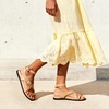 DREAM PAIRS Womens Strappy Sandals Flat Thong Comfortable Footbed Platform Summer Fashion Vocation Shoes(Nude)