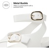 DREAM PAIRS Womens Strappy Sandals Flat Thong Comfortable Footbed Platform Summer Fashion Vocation Shoes(White)