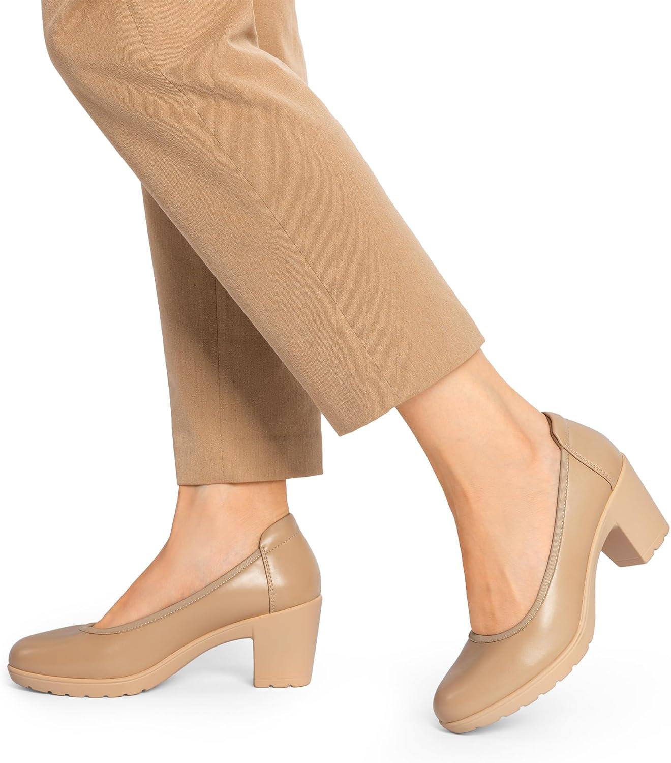 imageDREAM PAIRS Femmes Escarpins Chaussures Talon Haut Chaussures Classiques pour Dame Mariage BureauNu