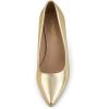 DREAM PAIRS Escarpins Femme Petit Talon Chaussures Femme Confort Chic Escarpin Classique pour Dame Mariage Bureau(Or Pu)