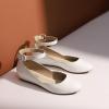 DREAM PAIRS Femme Revona Ballerines Femme élégantes Flats Chaussures(Blanc Pu)