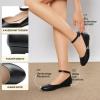 DREAM PAIRS Femme Revona Ballerines Femme élégantes Flats Chaussures(Noir Pu)