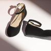 DREAM PAIRS Femme Revona Ballerines Femme élégantes Flats Chaussures(Suède Noir)