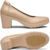 DREAM PAIRS Femmes Escarpins Chaussures à Talon Haut Chaussures Classiques pour Dame Mariage Bureau(Nude E)