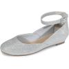 DREAM PAIRS Femme Revona Ballerines Femme élégantes Flats Chaussures(Argent Glitter)