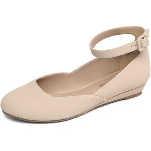 DREAM PAIRS Femme Revona Ballerines Femme élégantes Flats Chaussures(Nu Nubuck)