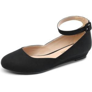 DREAM PAIRS Femme Revona Ballerines Femme élégantes Flats Chaussures(Suède Noir)