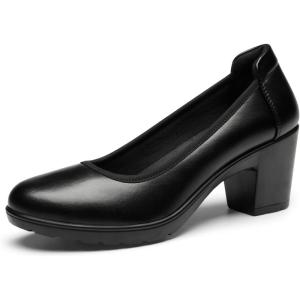 DREAM PAIRS Femmes Escarpins Chaussures à Talon Haut Chaussures Classiques pour Dame Mariage Bureau(Noir E)