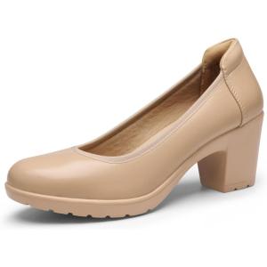 DREAM PAIRS Femmes Escarpins Chaussures à Talon Haut Chaussures Classiques pour Dame Mariage Bureau(Nude E)