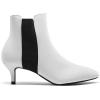 DREAM PAIRS Bottines Chelsea pour Femme Bottine à la Mode Classique Bottes Femmes SDAB2213W-E(Blanc Noir)