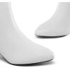 DREAM PAIRS Bottines Chelsea pour Femme Bottine à la Mode Classique Bottes Femmes SDAB2213W-E(Blanc Noir)