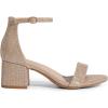 DREAM PAIRS Femmes Sandales à Talons Blocs Bas Bout Ouvert Sandale Escarpins 5.7CM(Doré Pailleté)