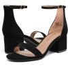 DREAM PAIRS Femmes Sandales à Talons Blocs Bas Bout Ouvert Sandale Escarpins 5.7CM(Noir)