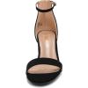 DREAM PAIRS Femmes Sandales à Talons Blocs Bas Bout Ouvert Sandale Escarpins 5.7CM(Noir)
