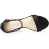 DREAM PAIRS Sandales à Talons pour Femme Confortable avec Talon Bloc et Un Design Chic à Sangle Unique Sandale Durable(Suède Noir)