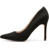 Dream Pairs Escarpins à Bout fermé à Talons Hauts pour Femme Bout Pointu(Noir Daim)