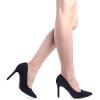 Dream Pairs Escarpins à Bout fermé à Talons Hauts pour Femme Bout Pointu(Noir Daim)
