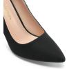 Dream Pairs Escarpins à Bout fermé à Talons Hauts pour Femme Bout Pointu(Suède Noir)