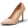 Dream Pairs Escarpins à Bout fermé à Talons Hauts pour Femme Bout Pointu(Nubuck)