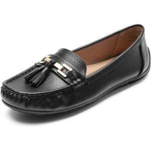 DREAM PAIRS Femmes Mocassins Confortables Loafers pour Femmes Chaussures Basses(Noir)