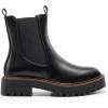 DREAM PAIRS Bottes Femme Chelsea Confortables à Talon Bas Chaussures à Enfiler Style Classique Bottines à Cheville pour Automne Hiver(Noir Pu)