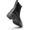 DREAM PAIRS Bottes Femme Chelsea Confortables à Talon Bas Chaussures à Enfiler Style Classique Bottines à Cheville pour Automne Hiver(Noir Pu)