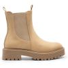 DREAM PAIRS Bottes Femme Chelsea Confortables à Talon Bas Chaussures à Enfiler Style Classique Bottines à Cheville pour Automne Hiver(Nu Nubuck)