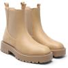 DREAM PAIRS Bottes Femme Chelsea Confortables à Talon Bas Chaussures à Enfiler Style Classique Bottines à Cheville pour Automne Hiver(Nu Nubuck)