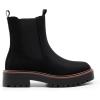 DREAM PAIRS Bottes Femme Chelsea Confortables à Talon Bas Chaussures à Enfiler Style Classique Bottines à Cheville pour Automne Hiver(Suède Noir)