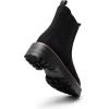 DREAM PAIRS Bottes Femme Chelsea Confortables à Talon Bas Chaussures à Enfiler Style Classique Bottines à Cheville pour Automne Hiver(Suède Noir)