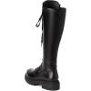 DREAM PAIRS Bottes Hautes au Genou pour Femmes Chaussures Longues à Lacets Bottes Décontractées à la Mode(Noir)