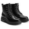 DREAM PAIRS Bottes pour Femmes Confortable Bottines Durable et Pratique Botte à Lacets Simple Strong-5(Noir)