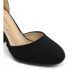 DREAM PAIRS Chaussures à Talons Hauts pour Femmes Escarpins Elégants avec Bride à la Cheville pour Mariages et Fêtes Angela(Noir Nubuck Us)