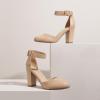 DREAM PAIRS Chaussures à Talons Hauts pour Femmes Escarpins Elégants avec Bride à la Cheville pour Mariages et Fêtes Angela(Nude Pu)