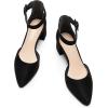 DREAM PAIRS Chaussures à Talons Hauts pour Femmes Escarpins Elégants avec Bride à la Cheville pour Mariages et Fêtes Angela(Suède Noir)