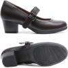 DREAM PAIRS Escarpins Femme à Petit Talon Chaussures Mary Janes pour Femmes Confortables et Légères DWUMPU2538(Brun)