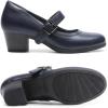 DREAM PAIRS Escarpins Femme à Petit Talon Chaussures Mary Janes pour Femmes Confortables et Légères DWUMPU2538(Marine)