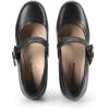 DREAM PAIRS Escarpins Femme à Petit Talon Chaussures Mary Janes pour Femmes Confortables et Légères DWUMPU2538(Noir)