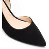 DREAM PAIRS Escarpins Femme avec Petits Talons Élégantes Chaussure à Talon Confortable et Classique SDPU2444W(Nubuck Noir)