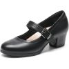 DREAM PAIRS Escarpins Femme à Petit Talon Chaussures Mary Janes pour Femmes Confortables et Légères DWUMPU2538(Noir)