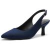 DREAM PAIRS Escarpins Femme avec Petits Talons Élégantes Chaussure à Talon Confortable et Classique SDPU2444W(Marine Daim 1)