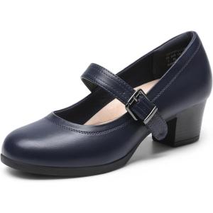DREAM PAIRS Escarpins Femme à Petit Talon Chaussures Mary Janes pour Femmes Confortables et Légères DWUMPU2538(Marine)